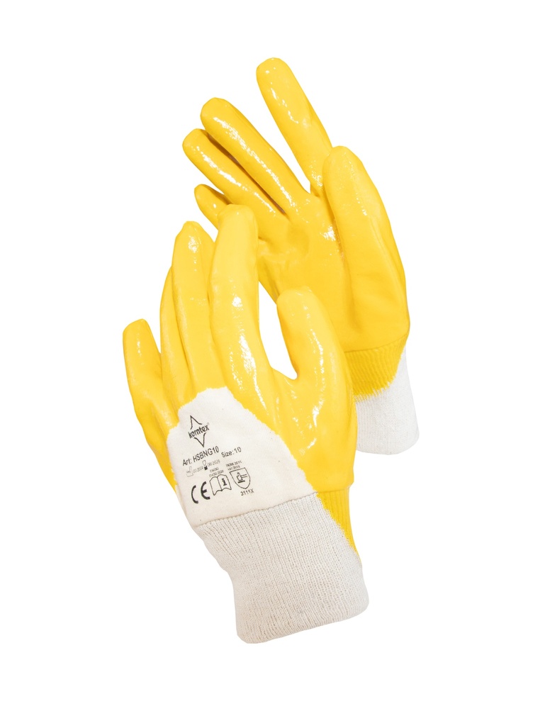 Korntex Nitrilbeschichtete Baumwollhandschuhe EN 388, Gr.9