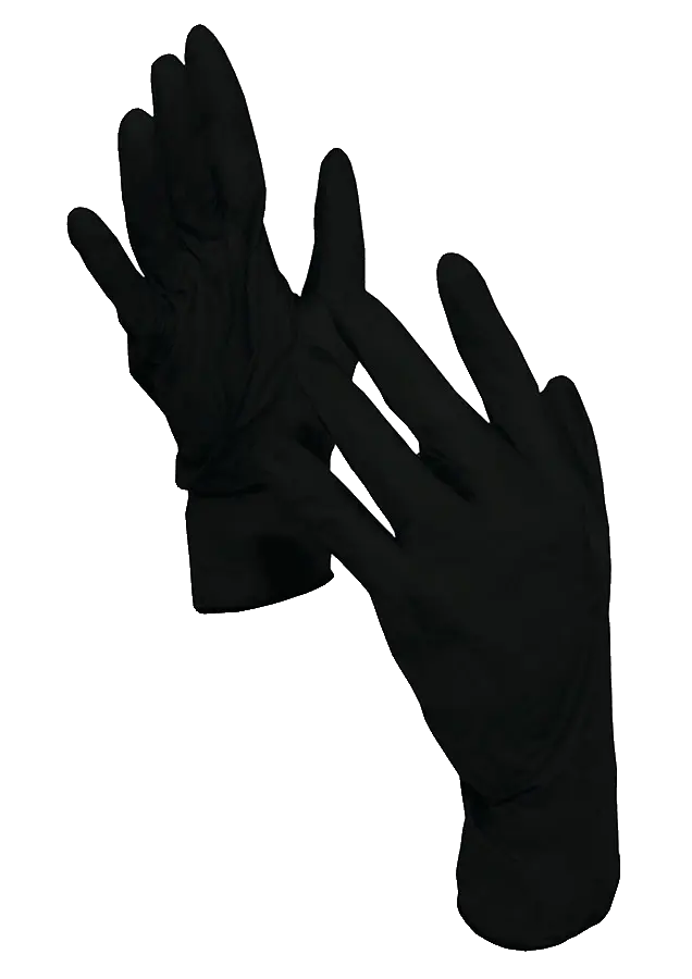 Gants jetables en nitrile Korntex, noir, L