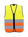 Korntex Kinder Warnweste mit Reissverschluss, neongelb/neonorange, XXS