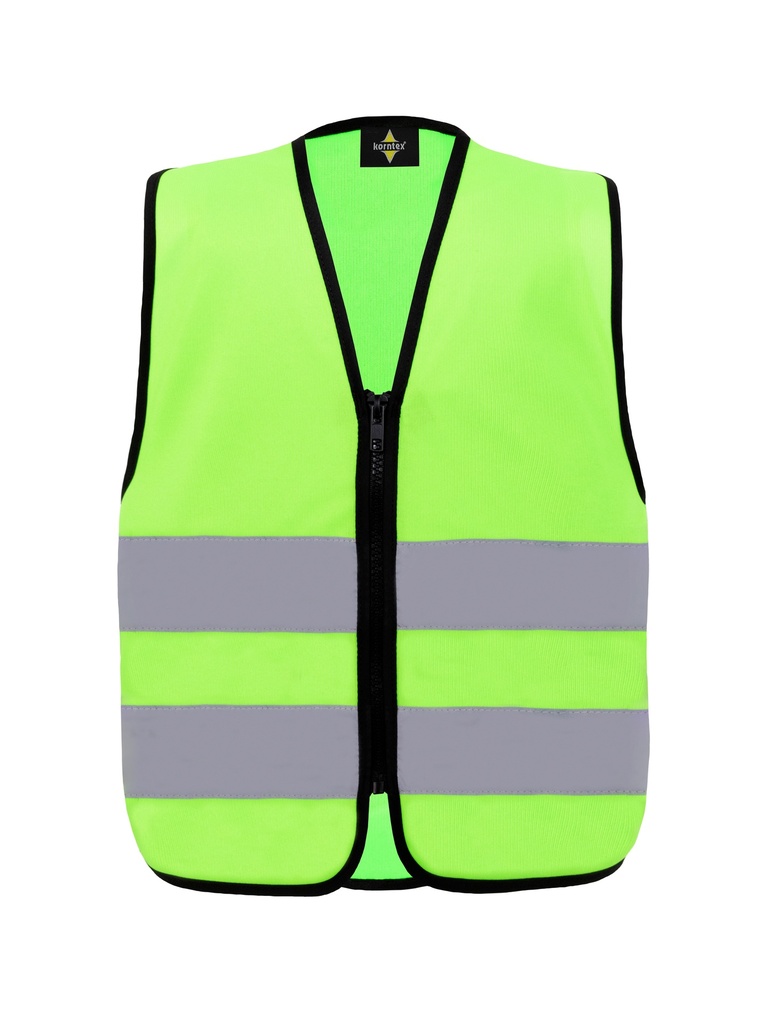 Gilet funzionale per bambini con cerniera Korntex - neongrün - S