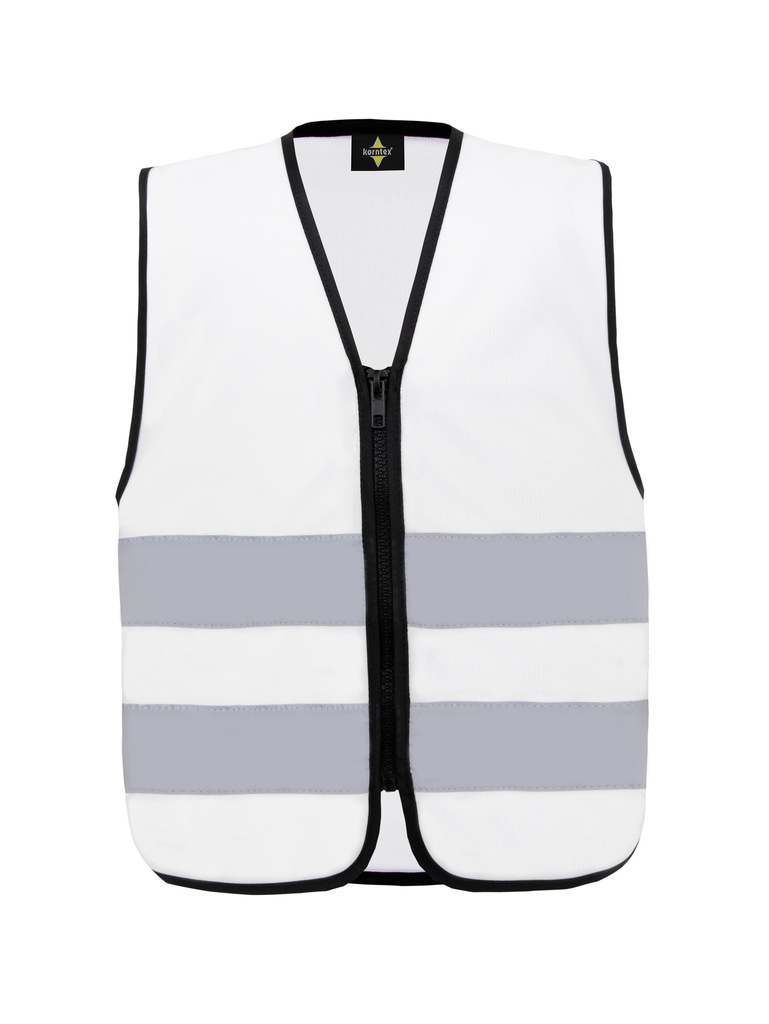 Gilet funzionale per bambini con cerniera Korntex, bianco, XXS