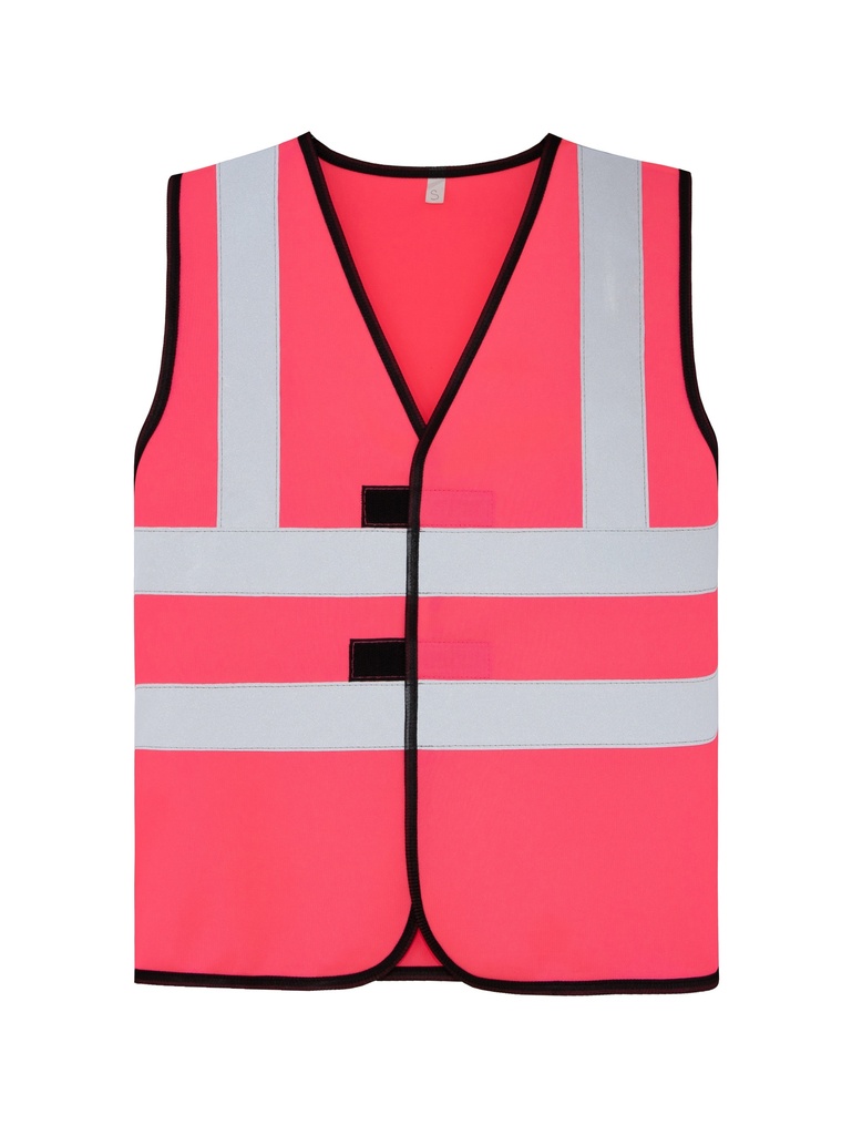 Korntex Kinder Funktionsweste mit vier Reflexstreifen, neonpink, XS