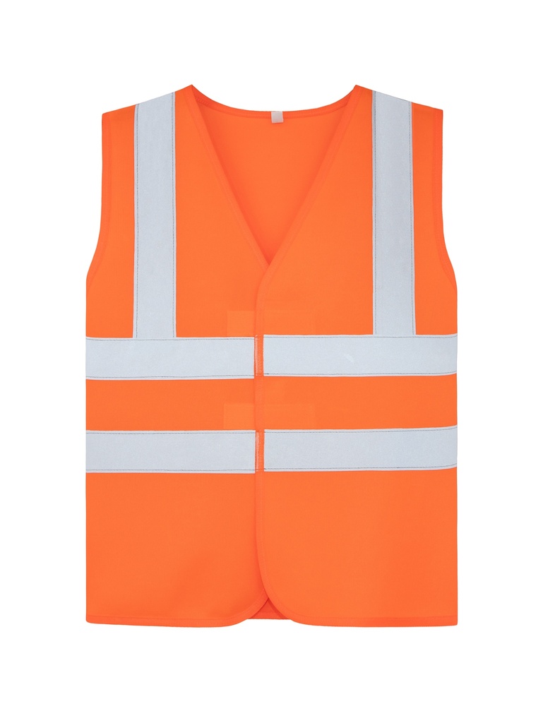 Korntex Kinder Warnweste mit vier Reflexstreifen - neonorange - XS