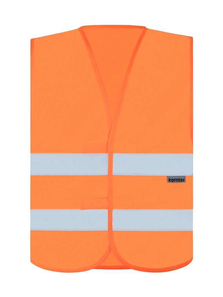 Korntex Gilet ad Alta Visibilità in Miscelanza di Cotone EN 20471 - neonorange - XXL