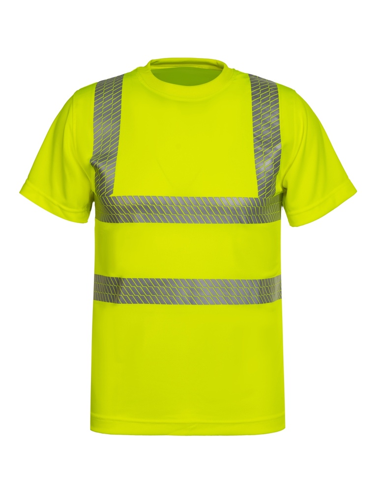 Korntex Hi-Vis T-Shirt Broken Reflex EN 20471, giallo alta visibilità, S