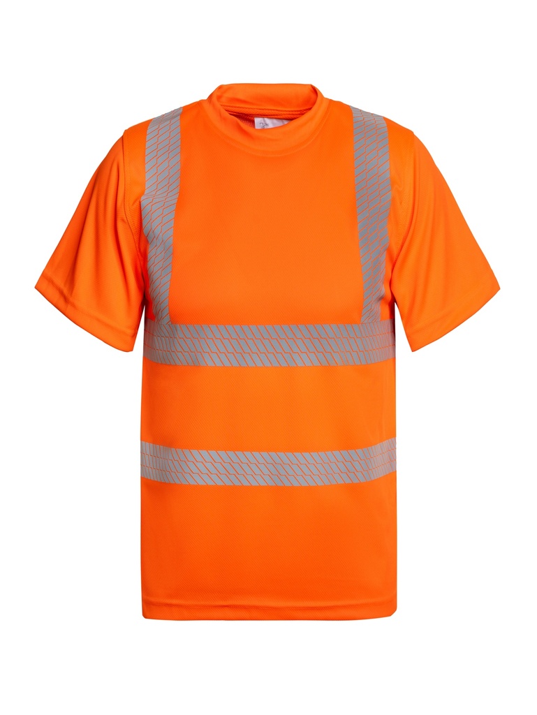Korntex Hi-Vis T-Shirt Broken Reflex EN 20471, neonorange, 4XL