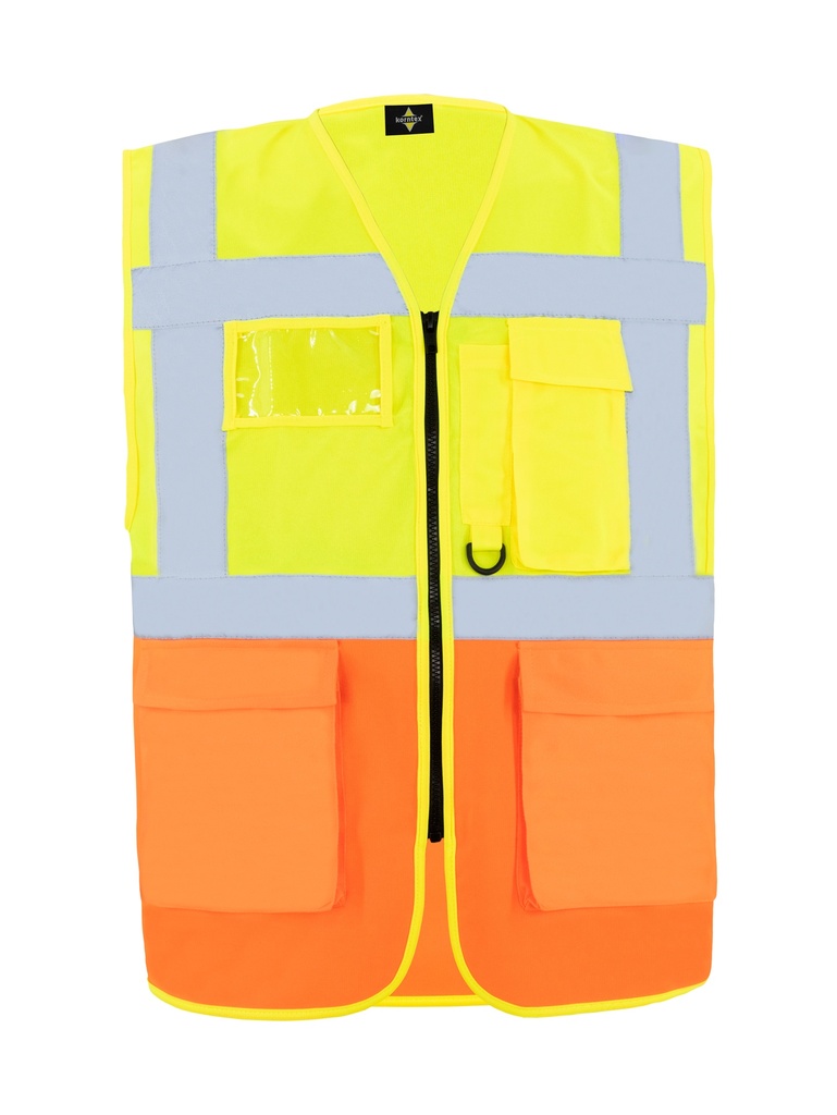 Korntex Multifunktionswarnweste CF EN 20471, neongelb/neonorange, 3XL