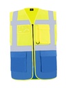 Korntex Multifunktionsweste CF, neongelb/blau, L