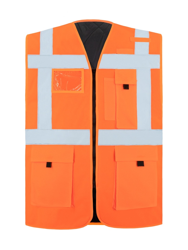 Korntex Multifunktionswarnweste CF gefütterte EN 20471, neonorange, 3XL