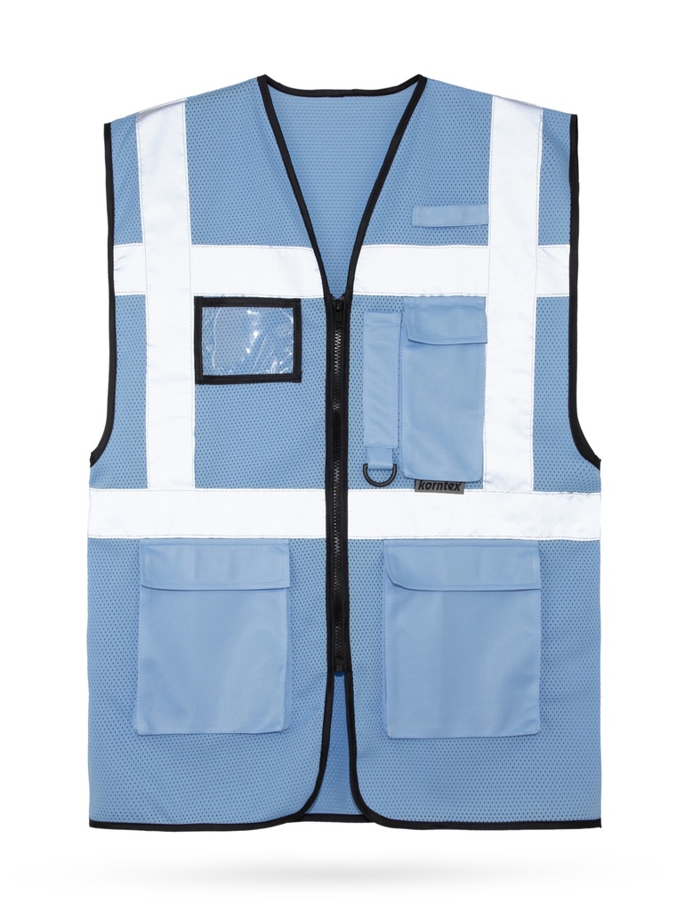 Korntex Mesh Multifunktionsweste, hellblau, XXL