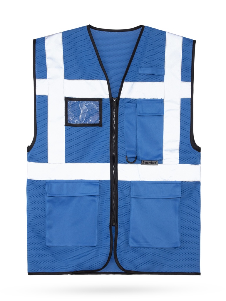 Korntex Mesh Multifunktionsweste, blau, 4XL