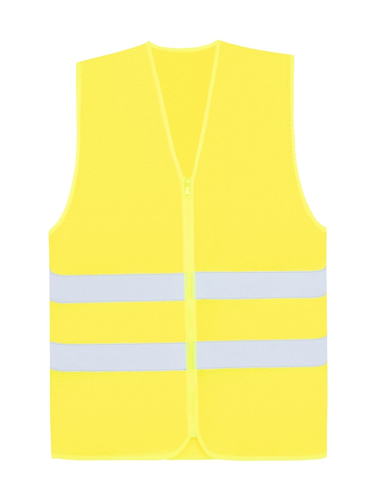 Korntex Mesh CF Warnweste mit Reissverschluss EN 20471, neongelb, 4XL/5XL