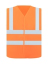 Korntex Warnweste CF mit vier Reflexstreifen EN 20471, neonorange, M