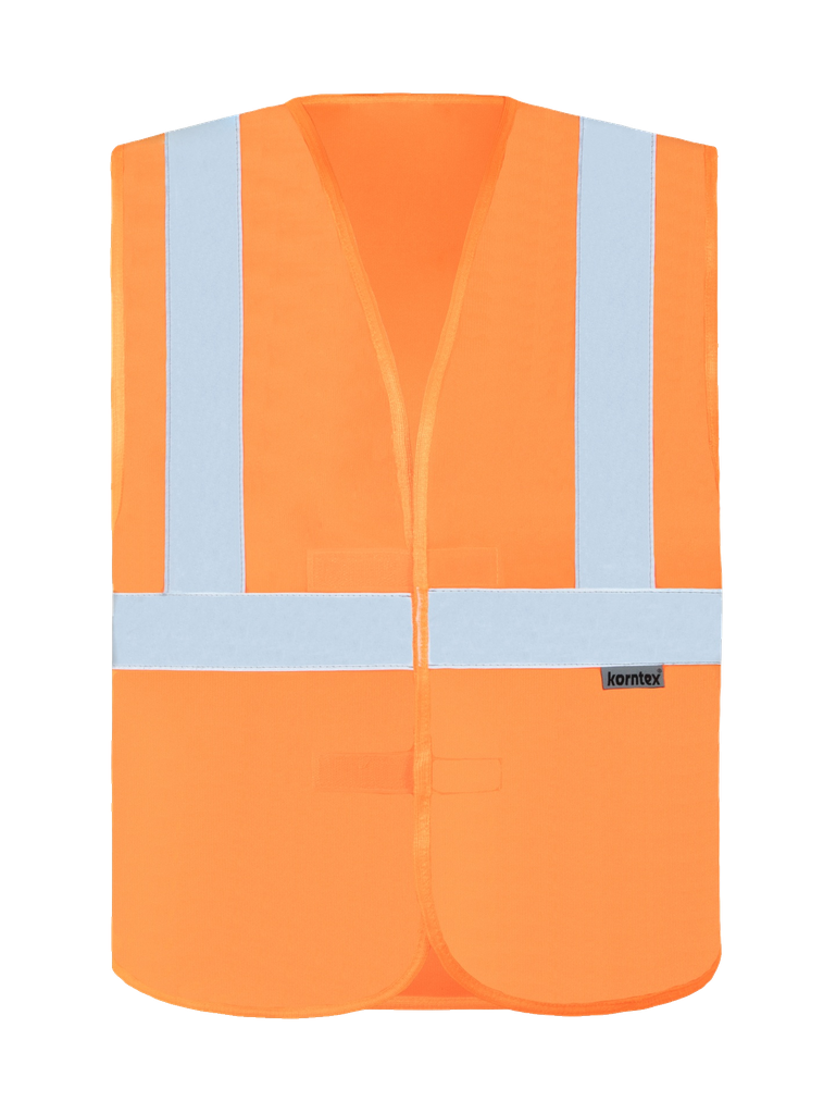 Korntex Warnweste mit drei Reflexstreifen EN 20471 - neonorange - XXL