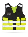 Korntex taktische Einsatzweste Premium EN 17353, schwarz/neongelb, M/XL
