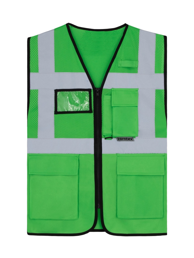 Korntex Hybrid Mesh Multifunktionsweste , grün, 4XL