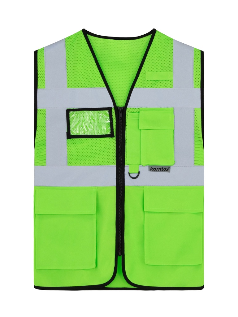 Korntex Hybrid Mesh Multifunktionsweste , hellgrün, 4XL