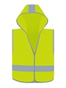 Korntex Gilet di sicurezza per bambini con cappuccio EN 17353, giallo alta visibilità, XS