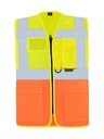 Korntex Multifunktionswarnweste EN 20471, neongelb/neonorange, M