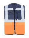 Korntex Multifunktionsweste, neonorange/navyblau, 3XL