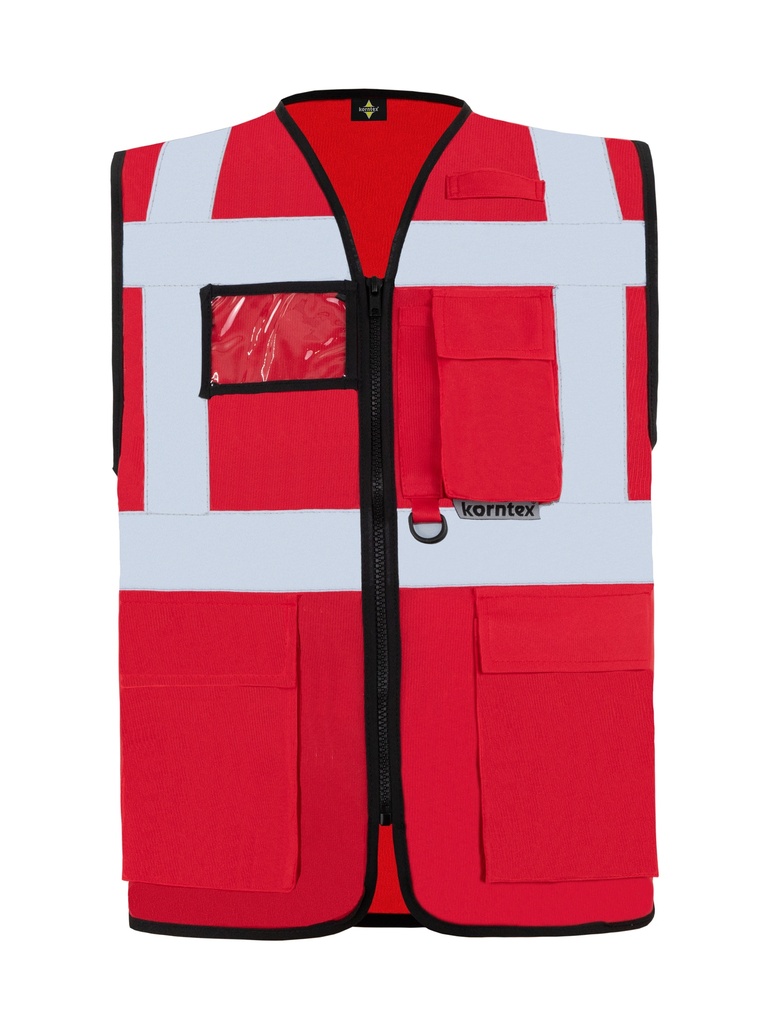 Korntex Multifunktionsweste, rot, 6XL