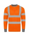 Korntex Hi-Vis Poly-Cotton Langarmshirt EN 20471, neonorange, S