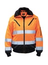 Korntex Hi-Vis Pilotenjacke EN 20471, schwarz/neonorange, XXL