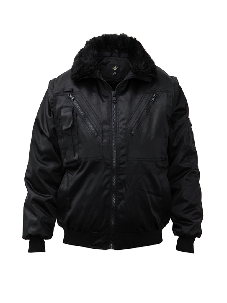 Korntex Pilotenjacke, schwarz, L