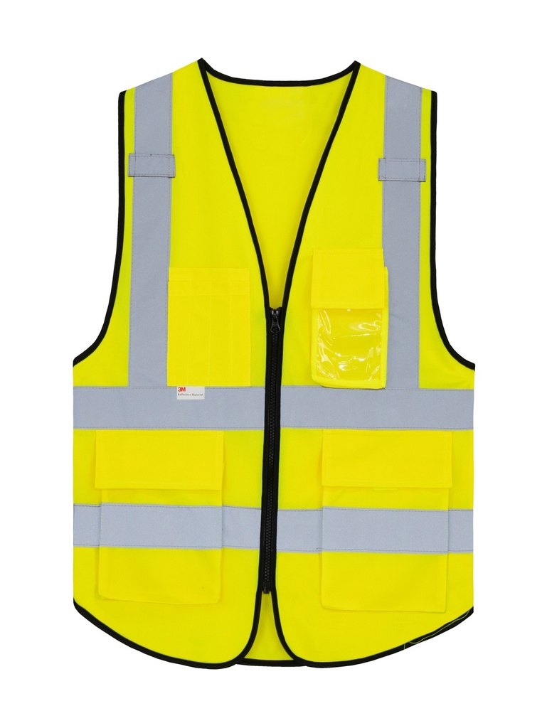 Korntex Gilet di Sicurezza Multifunzionale Premium EN 20471, giallo alta visibilità, XS