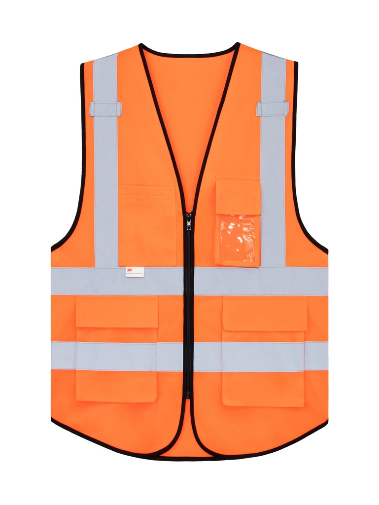 Korntex Multifunktionswarnweste Premium EN 20471 , neonorange, L/XL