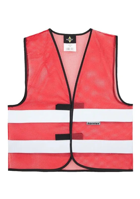 Korntex Mesh Funktionsweste, rot, 5XL