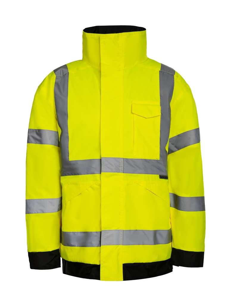 Korntex Hi-Vis Regenjacke EN 20471, neongelb, 5XL