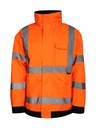 Korntex Hi-Vis leichte Regenjacke EN 20471, neonorange, L