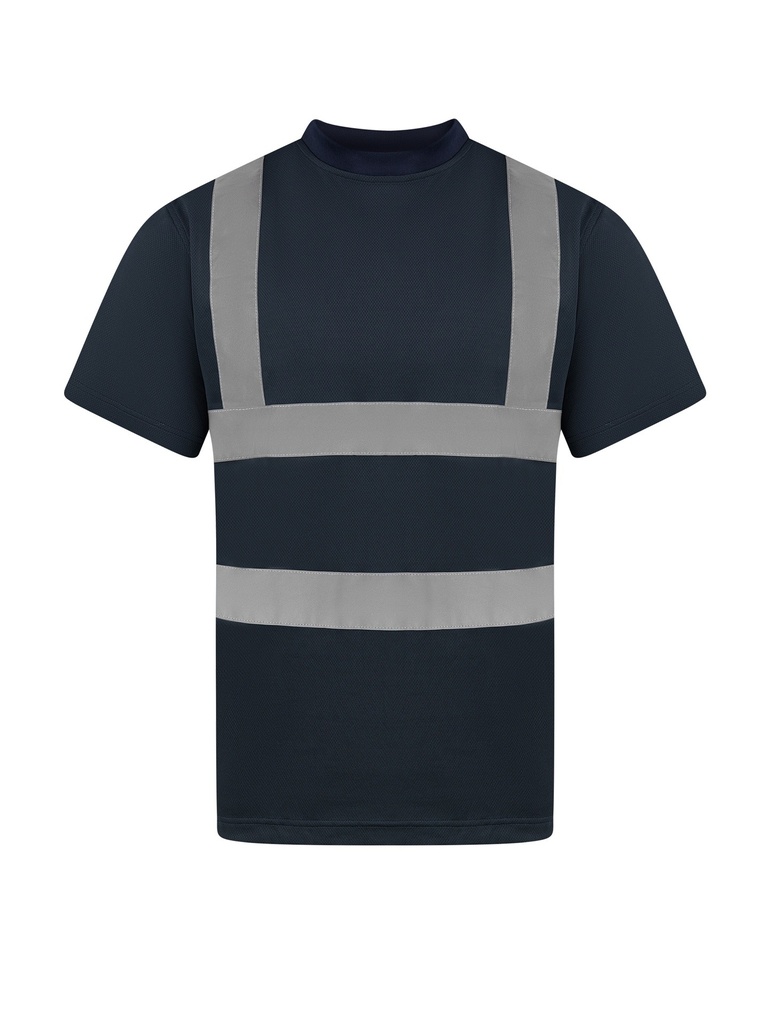 Korntex T-Shirt mit vier Reflexstreifen, navyblau, S