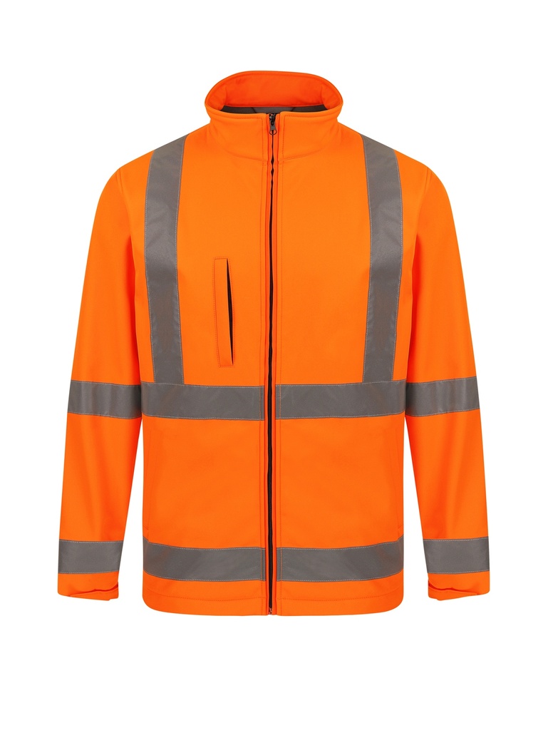 Korntex Hi-Vis Softshelljacke EN 20471, neonorange, S