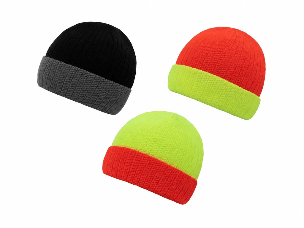Korntex Beanie zwei farbig - gelb/orange
