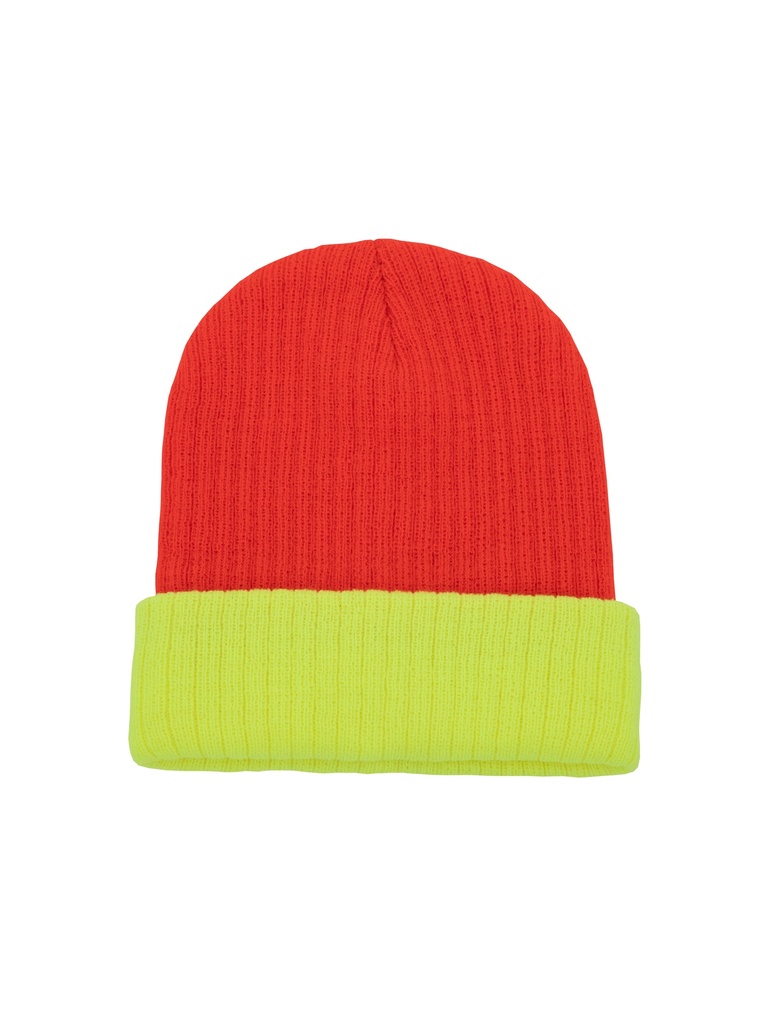Korntex Beanie zwei farbig - orange/gelb