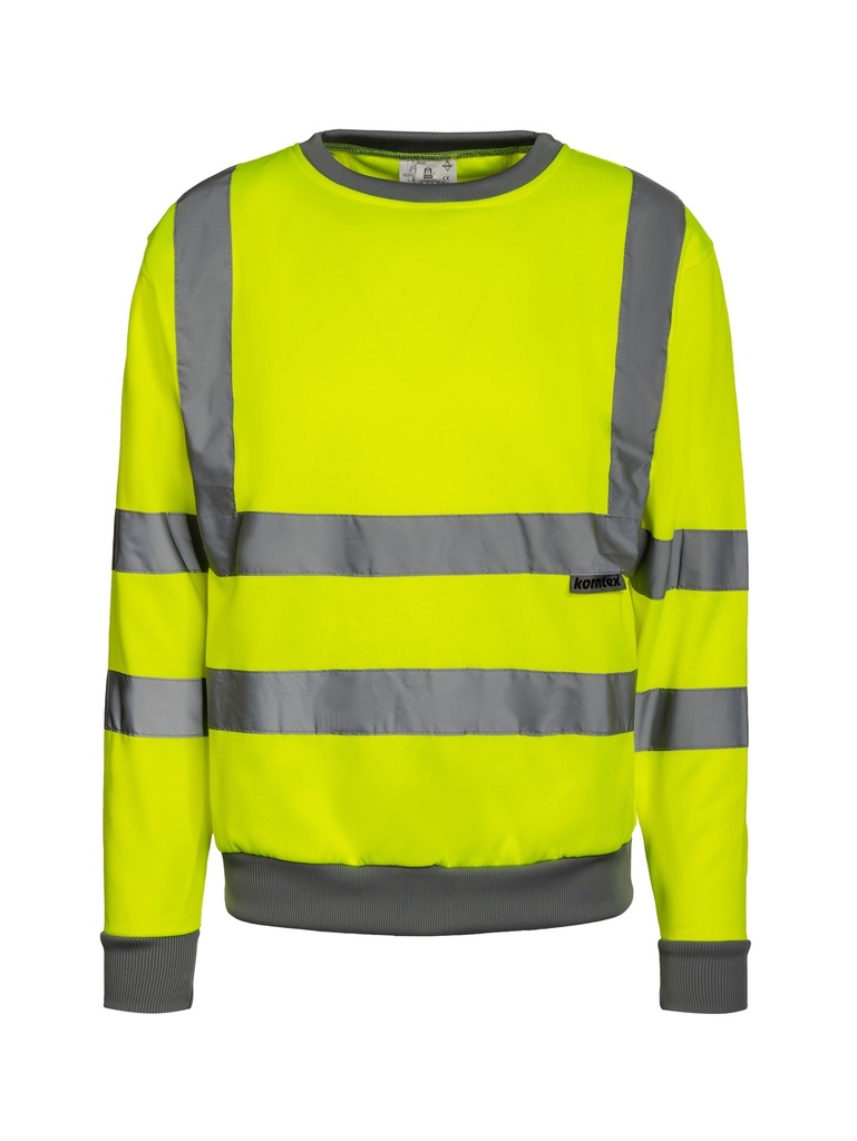 Korntex Hi-Vis Sweatshirt EN 20471, giallo alta visibilità, S