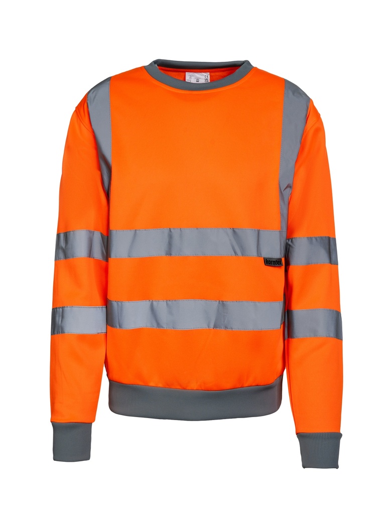 Korntex Hi-Vis Sweatshirt EN 20471, neonorange, M