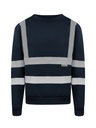Korntex Sweatshirt mit vier Reflexstreifen, navyblau, M