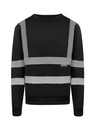 Korntex Sweatshirt mit vier Reflexstreifen, schwarz, 3XL