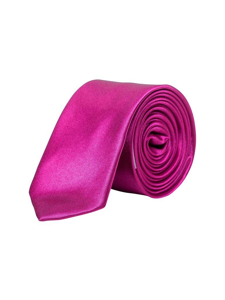 Korntex Tie - Slim - dunkelpink - Schmal