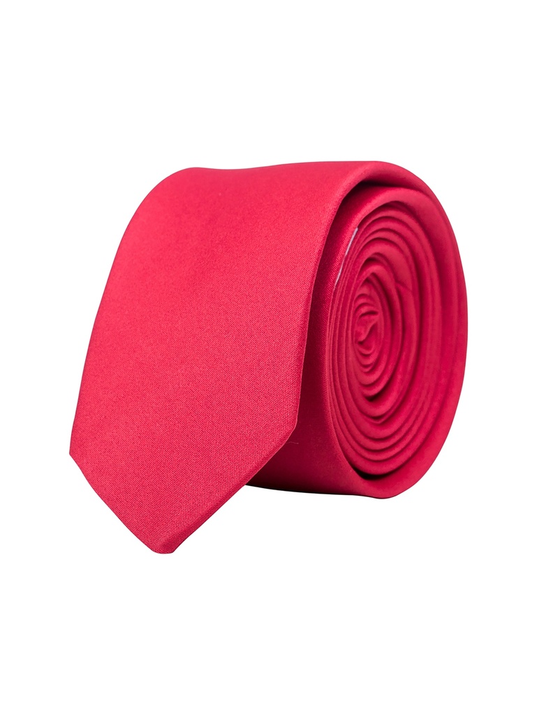 Korntex Tie - Slim - rot - Schmal