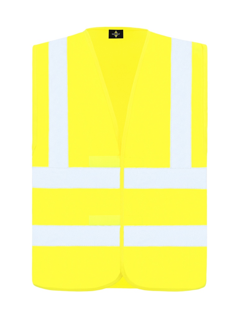 Korntex Warnweste mit vier Reflexstreifen EN 20471, neongelb, 7XL