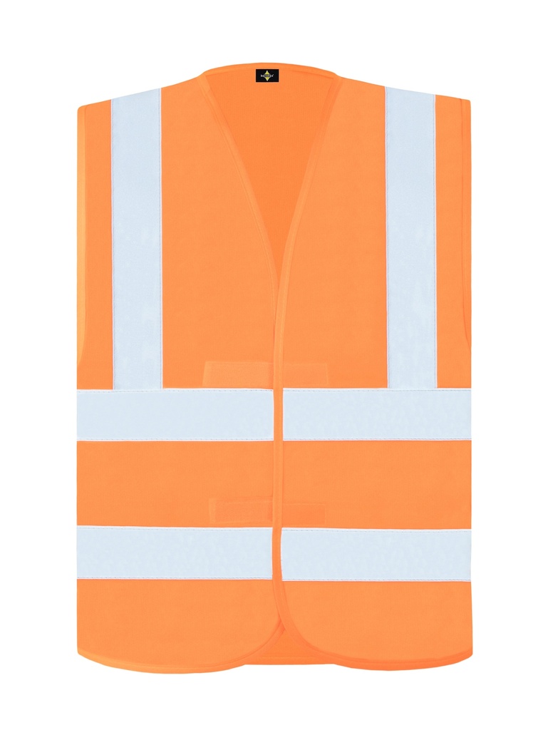 Korntex Warnweste mit vier Reflexstreifen EN 20471, neonorange, XXL