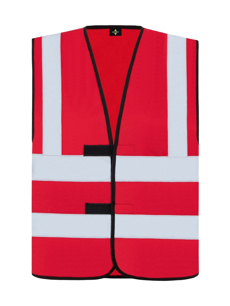 Korntex Funktionsweste mit vier Reflexstreifen, rot, L