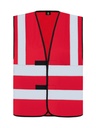 Korntex Funktionsweste mit vier Reflexstreifen, rot, XXL