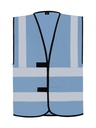 Korntex Funktionsweste mit schwarzem Saum, hellblau, 3XL