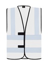 Korntex Funktionsweste mit vier Reflexstreifen, weiss, M