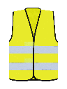 Gilet di sicurezza Korntex con bordo nero EN 20471, giallo alta visibilità, S